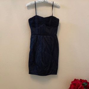 💙BOGO💙 Laundry by design navy silk corset bust bubble hem strapless dress